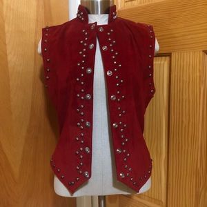 Beautiful Red Suede Vest